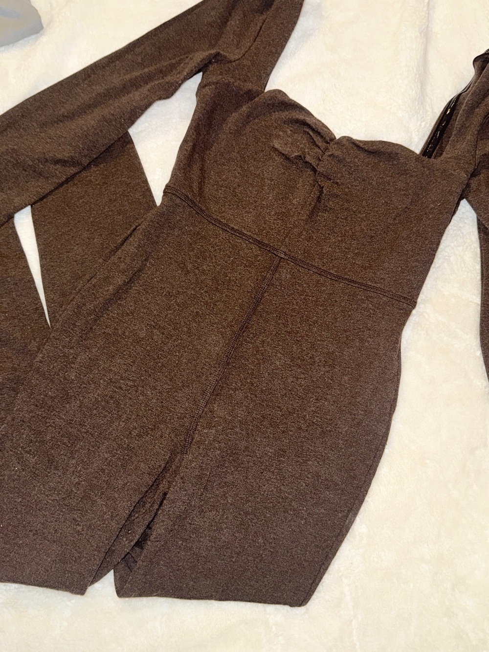 House of CB Chocolate Brown Long-Sleeve Bodycon jumpsuit